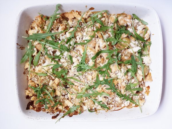 Csirkés póréagymás sült